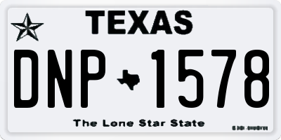 TX license plate DNP1578