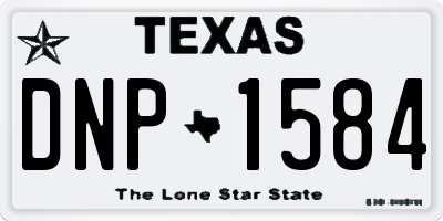 TX license plate DNP1584
