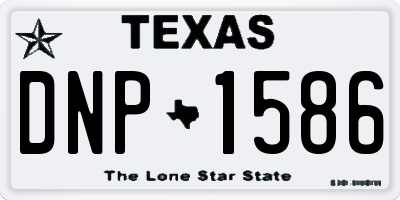 TX license plate DNP1586