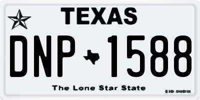 TX license plate DNP1588
