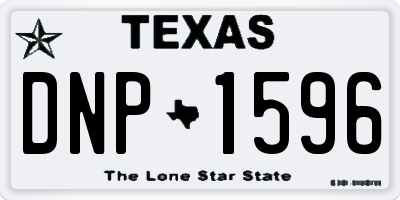 TX license plate DNP1596