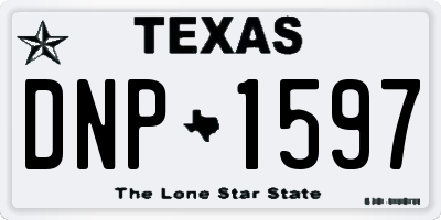 TX license plate DNP1597