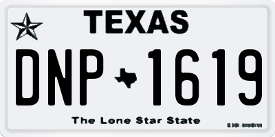 TX license plate DNP1619