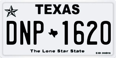 TX license plate DNP1620