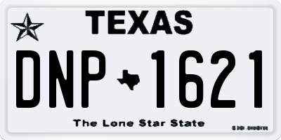 TX license plate DNP1621