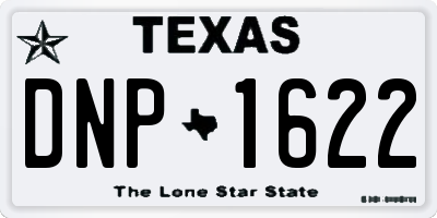 TX license plate DNP1622