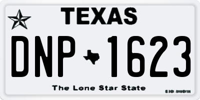 TX license plate DNP1623
