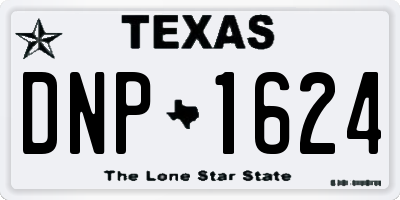 TX license plate DNP1624