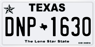 TX license plate DNP1630