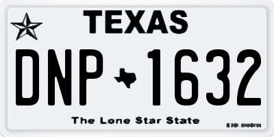 TX license plate DNP1632