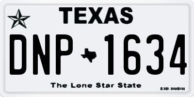 TX license plate DNP1634