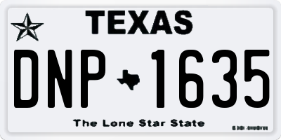 TX license plate DNP1635