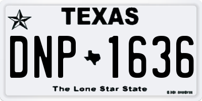 TX license plate DNP1636
