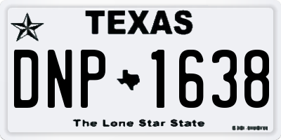 TX license plate DNP1638