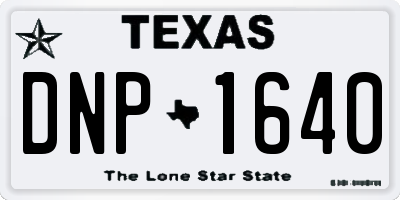TX license plate DNP1640