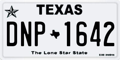 TX license plate DNP1642
