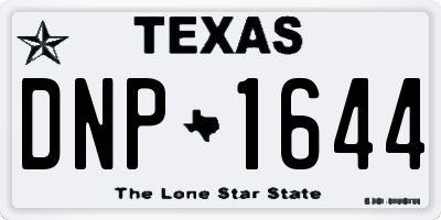TX license plate DNP1644