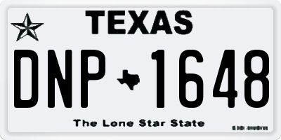 TX license plate DNP1648