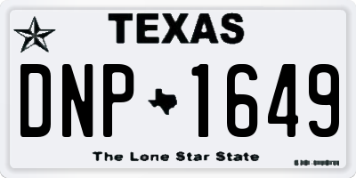 TX license plate DNP1649