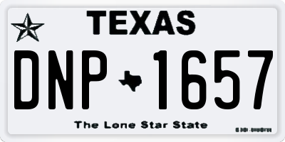 TX license plate DNP1657