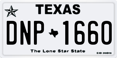 TX license plate DNP1660