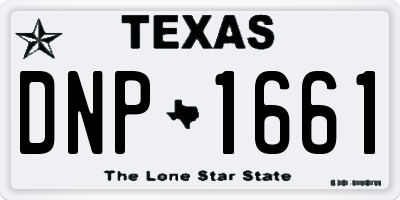 TX license plate DNP1661