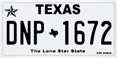 TX license plate DNP1672