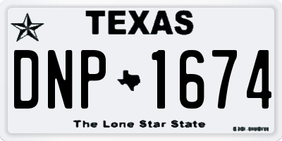 TX license plate DNP1674