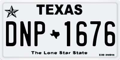TX license plate DNP1676