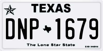 TX license plate DNP1679