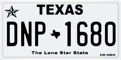 TX license plate DNP1680