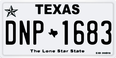 TX license plate DNP1683