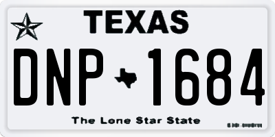 TX license plate DNP1684