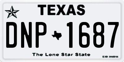 TX license plate DNP1687
