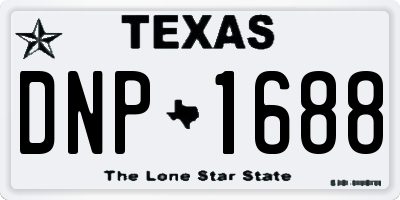 TX license plate DNP1688