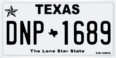 TX license plate DNP1689
