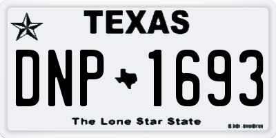 TX license plate DNP1693