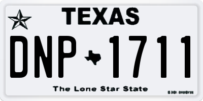 TX license plate DNP1711