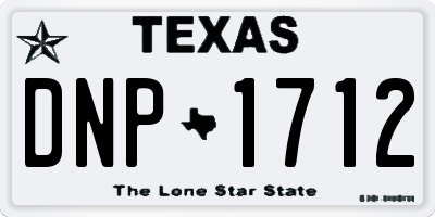 TX license plate DNP1712