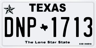 TX license plate DNP1713
