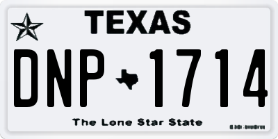 TX license plate DNP1714