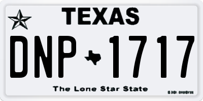 TX license plate DNP1717