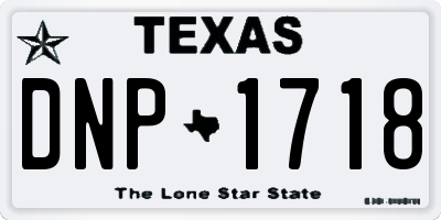 TX license plate DNP1718