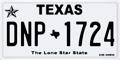 TX license plate DNP1724