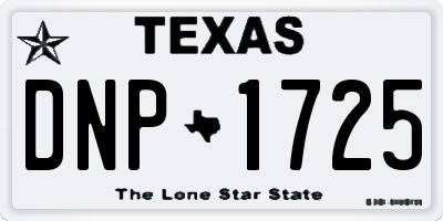 TX license plate DNP1725