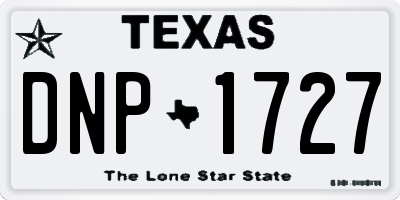 TX license plate DNP1727