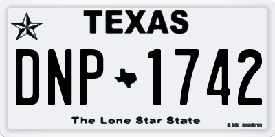 TX license plate DNP1742