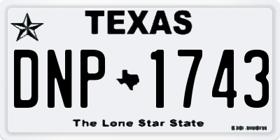 TX license plate DNP1743