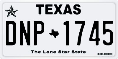 TX license plate DNP1745