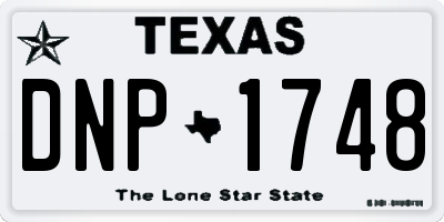 TX license plate DNP1748